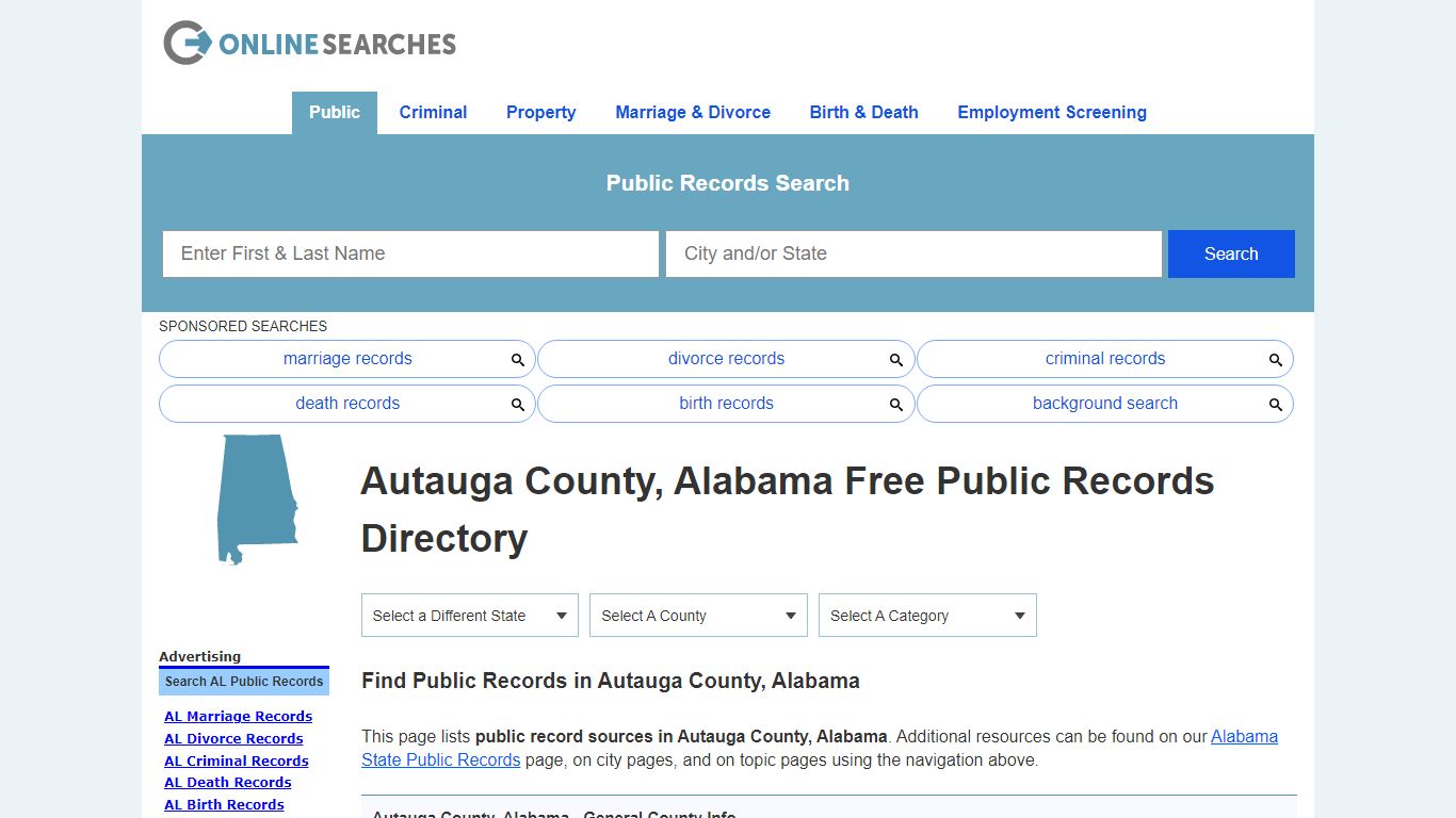 Autauga County, Alabama Public Records Directory