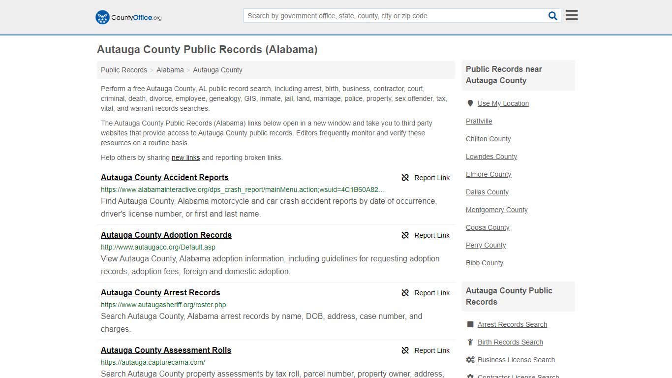 Public Records - Autauga County, AL (Business, Criminal ...